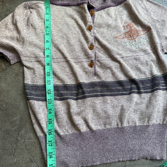 Vivienne Westwood New 2014 Gold Label Purple Knitted Silk Yarn Polo - Picture 5 of 16